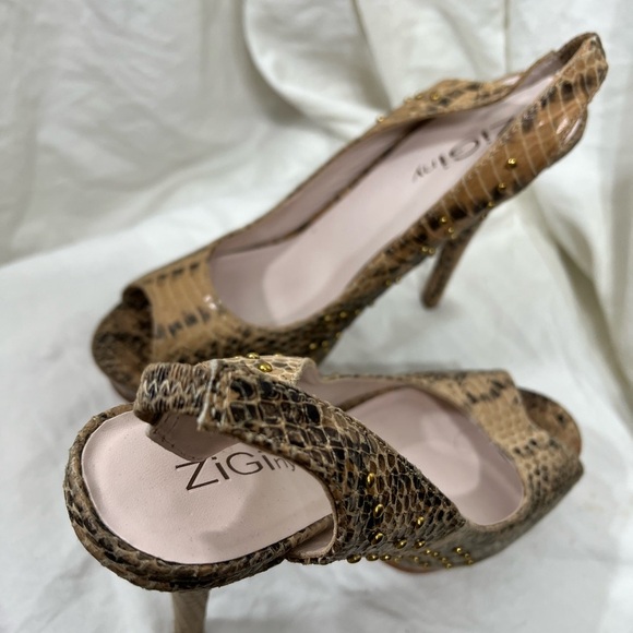 Zi Giny Animal Print Platform Amazingly Stunning And Sexy. WOW Beautiful! Size 9 - Picture 10 of 16